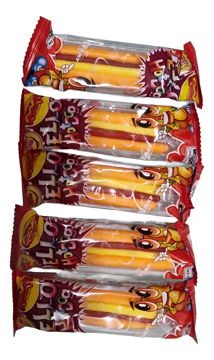 Hot dog bala de gelatina gummy caixa c/36