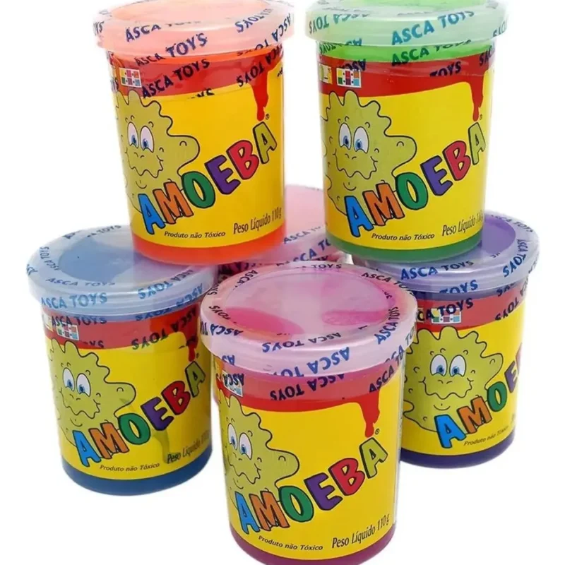 Massinha amoeba colorida brincadeira divertida