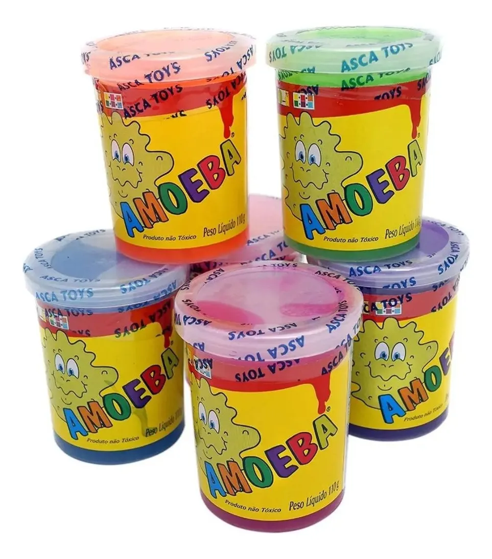 Massinha amoeba colorida brincadeira divertida