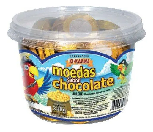 Pote moeda de chocolate 340gr