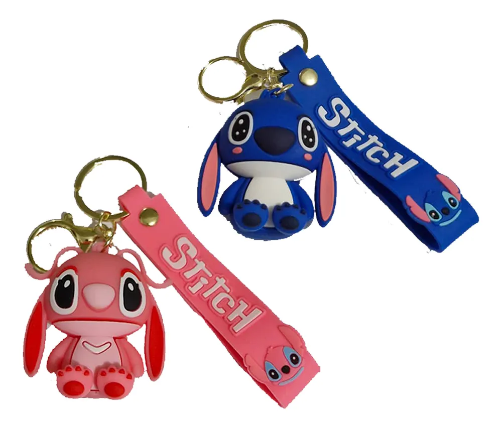 Chaveiro emborrachado lilo e stitch