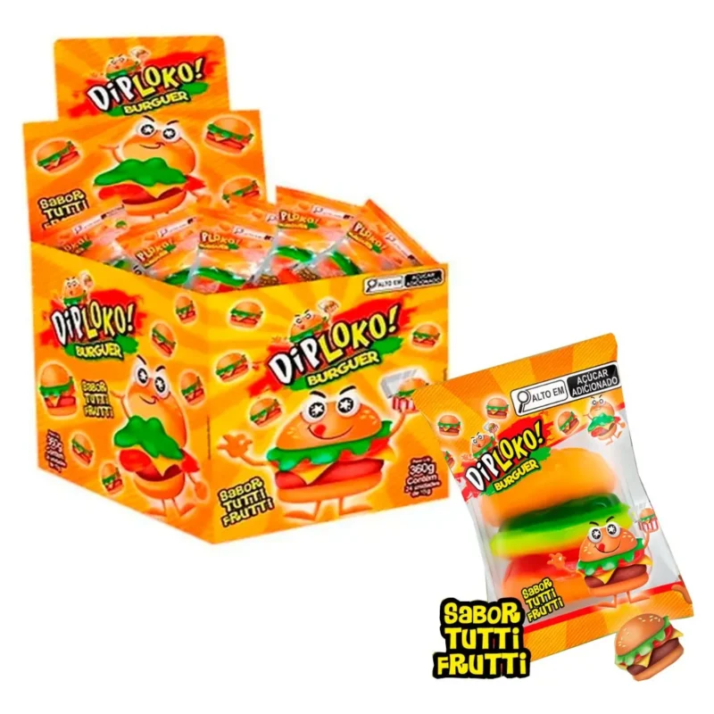 Dip loko burguer bala gelatina 24x11gr