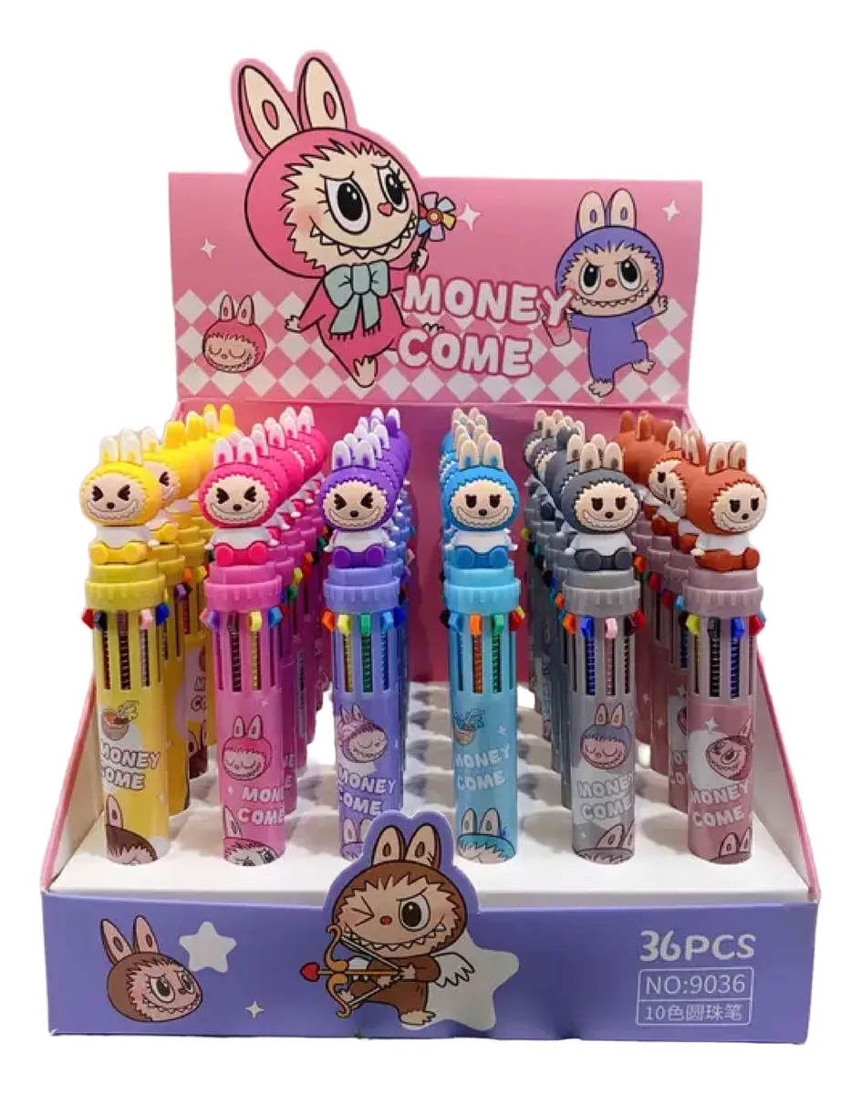 Caneta labubu 10 cores