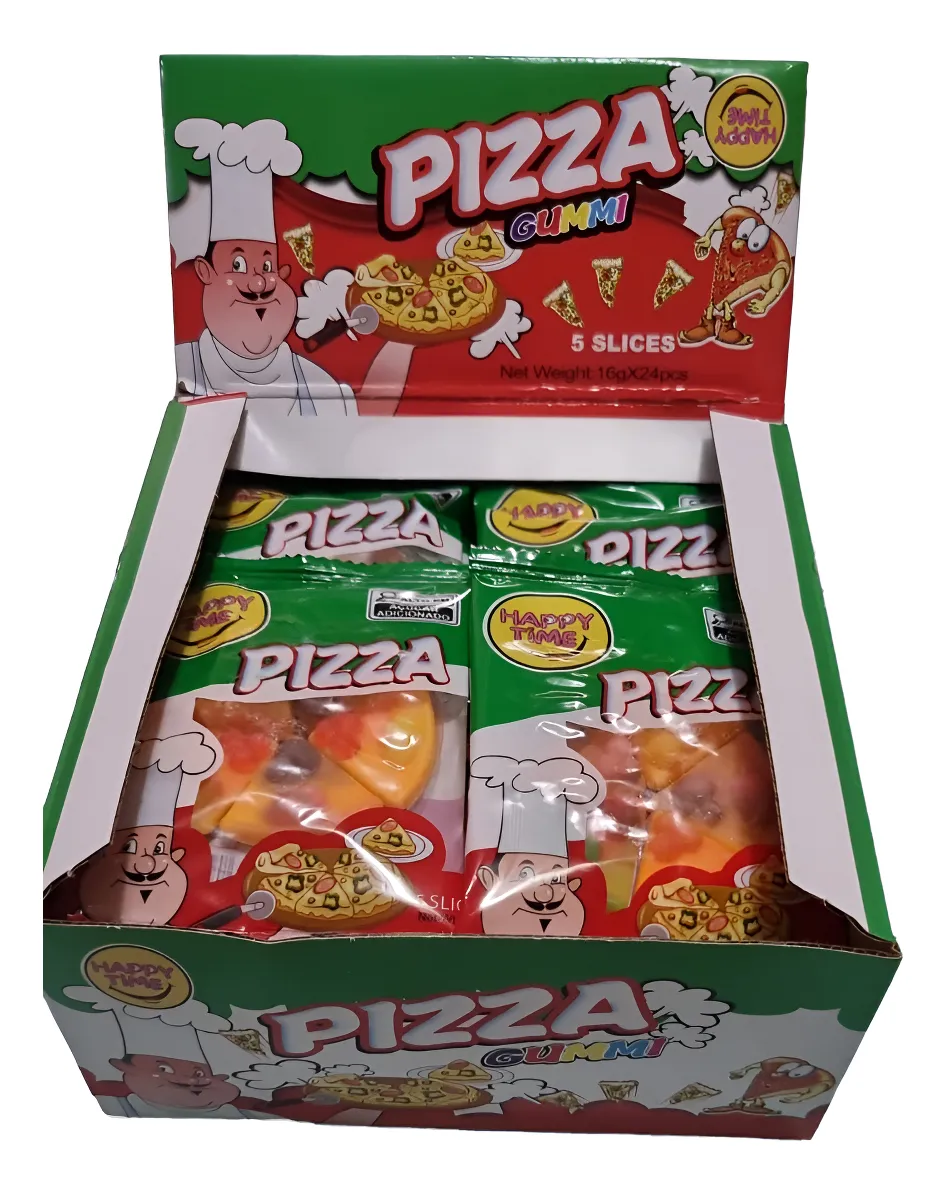 Pizza bala de gelatina gummy caixa c/24
