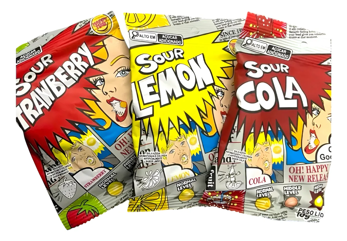 Bala sour importada 16gr