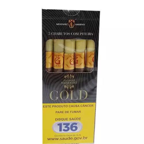 Cigarrilha alonso menezes gold com piteira